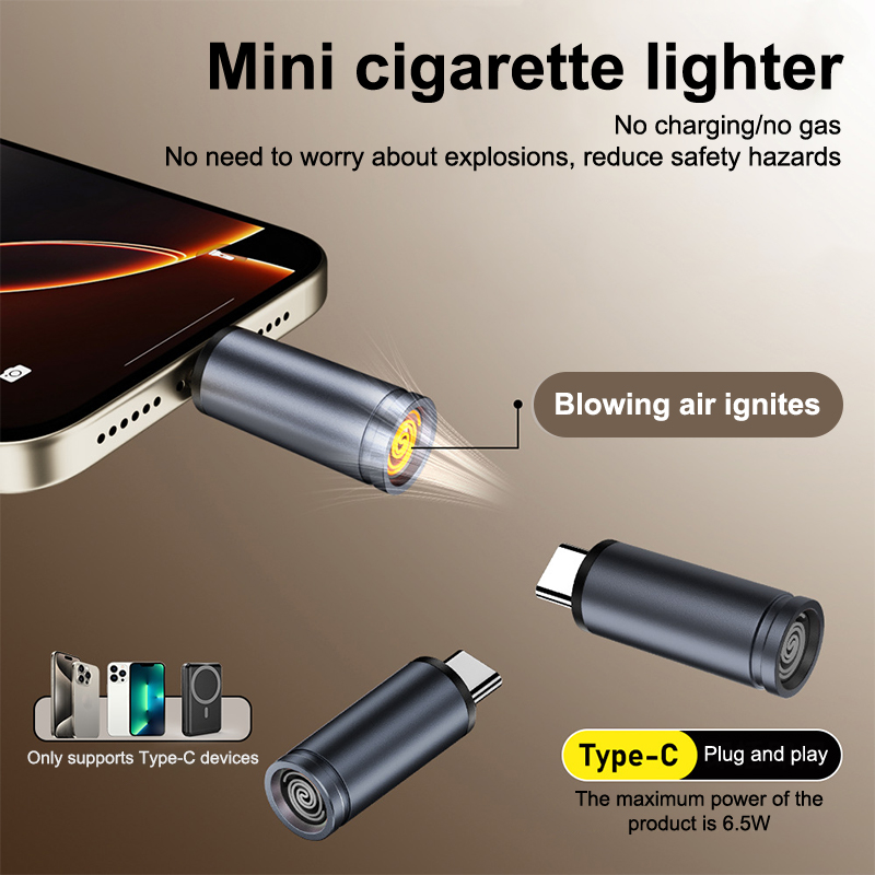 Spark Plug - Mini accendino portatile di tipo C,